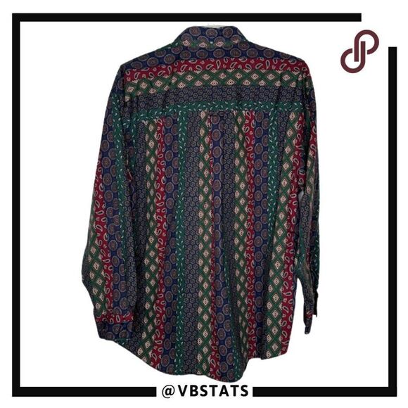 Salty Dog Gant Men's Size Large Paisley Button Down 23.5x26 Vintage Collection - Picture 2 of 5